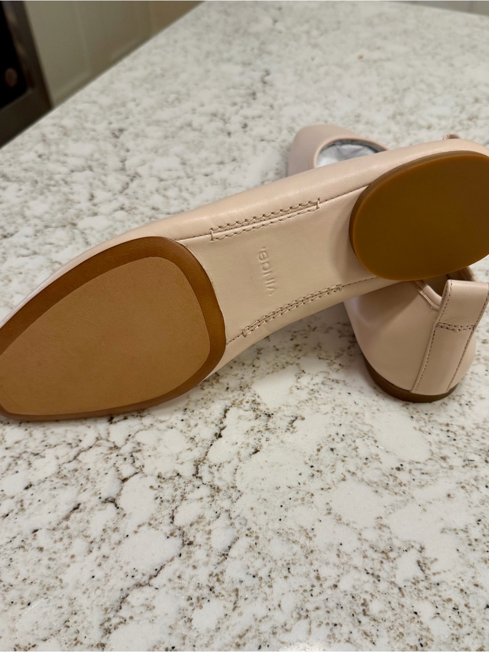 Vince Blush Leather Vivian Ballet Flats - Picture 7 of 11